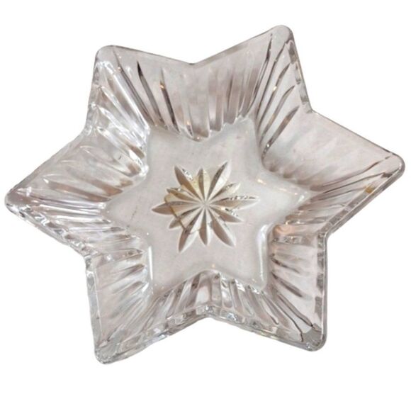 Mikasa Japan Diamond Fire Clear Glass Star Shape Sweet Dish - Picture 1 of 7